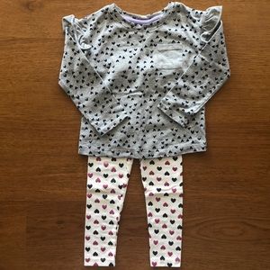 Toddler Girls Heart Matching Set